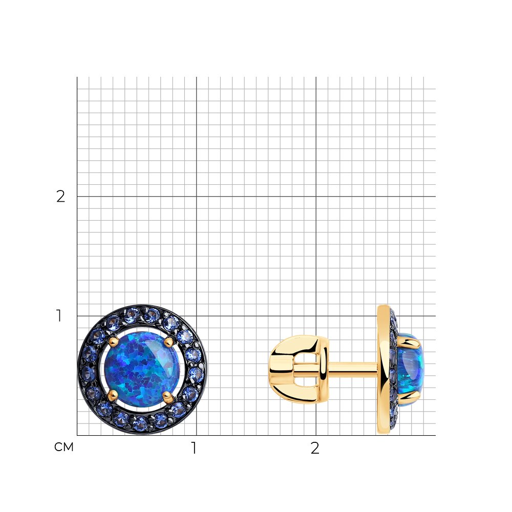 Серьги пусеты 725087