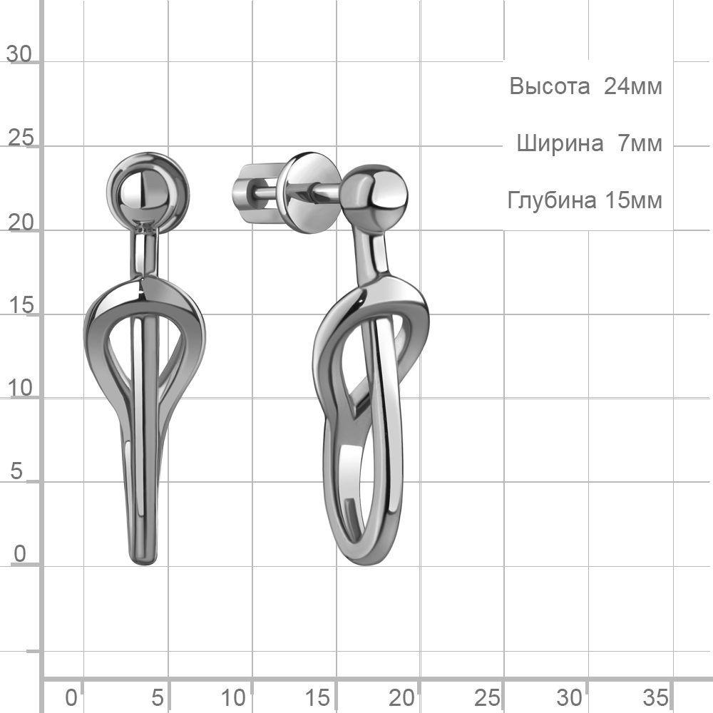 Серьги пусеты 34141.5