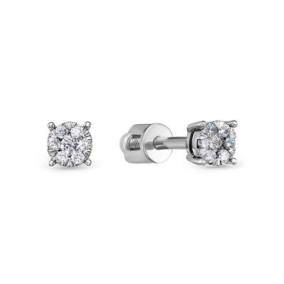 Серьги пусеты 5-3073-103ИНВ-2Б